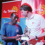 Malaita-Kingz-FC-Team-CaptainAlford-Pola-receiving-the-golden-boot-award-on-behalf-of-Tommy-Semmy