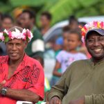 Guadalcanal-leaders-enjoying-the-entertainments-provided-by-members-of-the-Gilbertese-community
