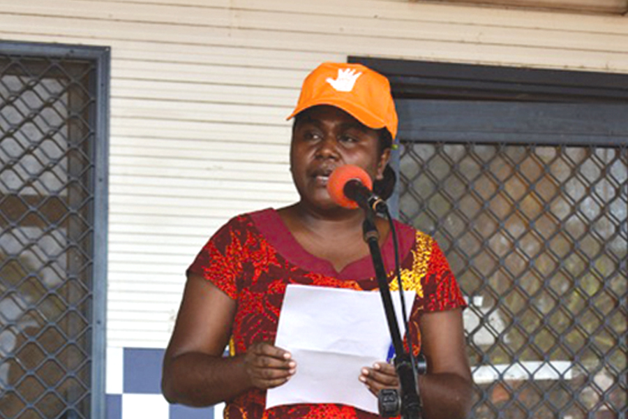 Hon-Lanelle-Tanangada-delivering-her-remarks