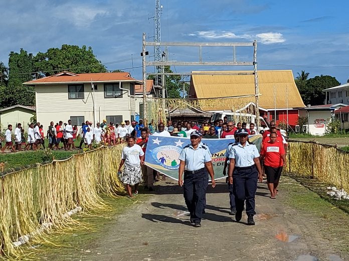 March during the International Ant-Corruption Day celebrations in Buala, Isabel Province.