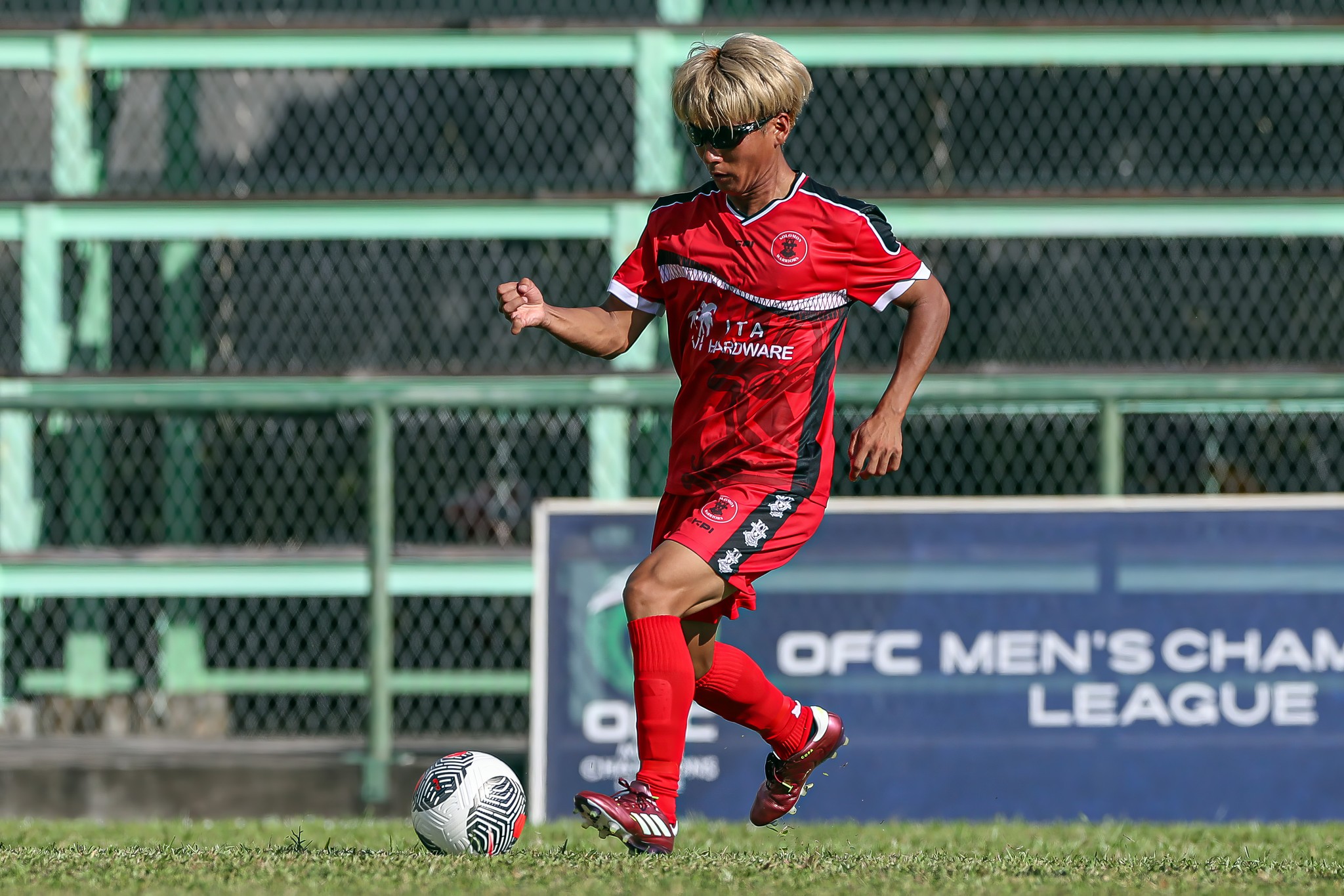 Kohei Matsumoto in action for Solomon Warriors FC at the recent OCL in Tahiti