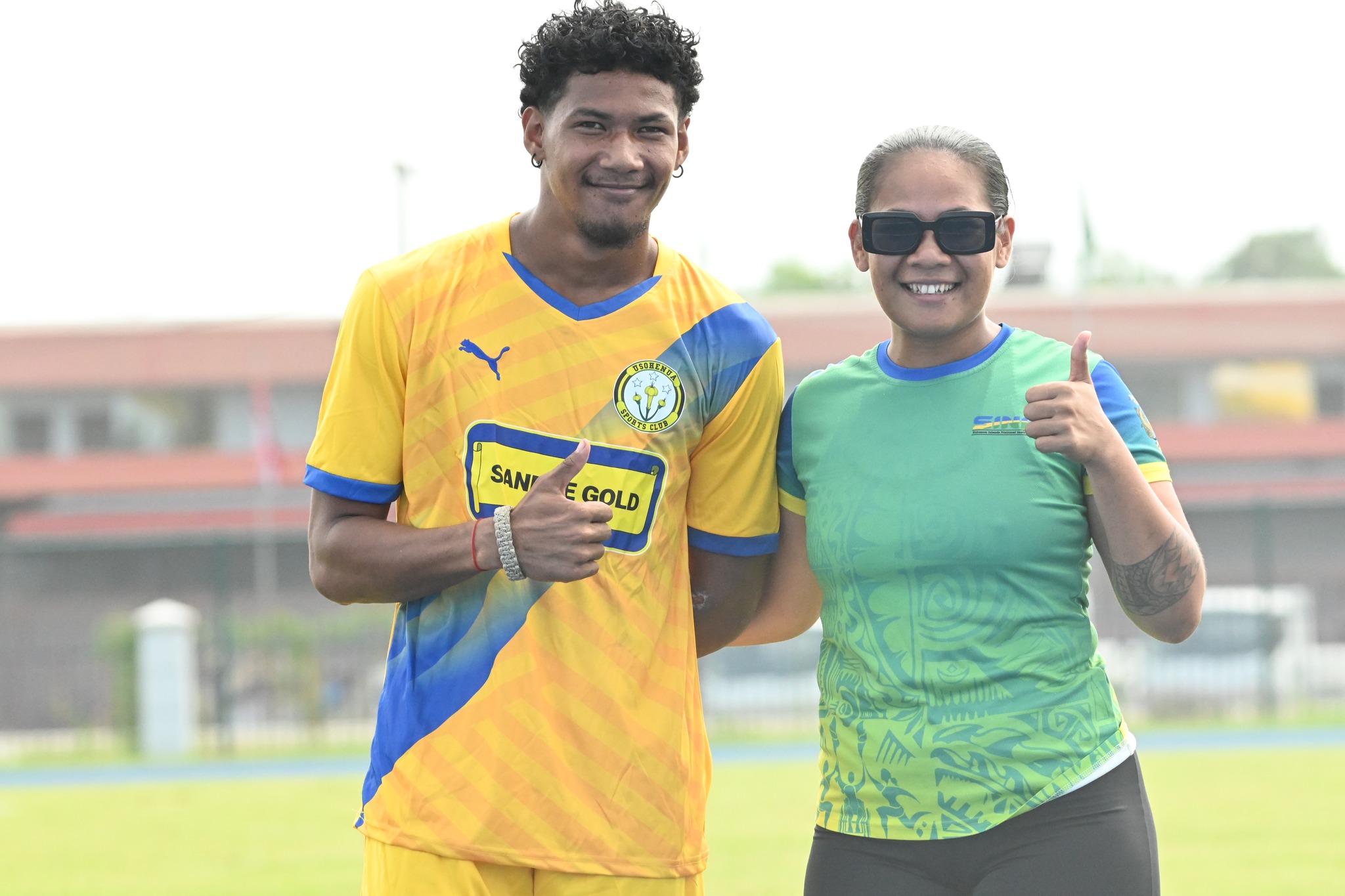 Usohenua FC player with Club Tresurer Jemimah Baiabe-PHOTO ELTON LONARATHA JNR