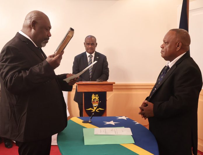 Sade taking his Oath of allegience.Photo supplied