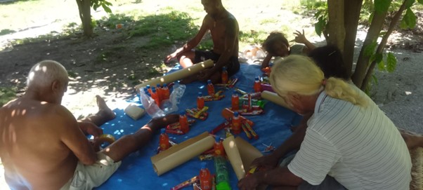 The committee preparing gifts.