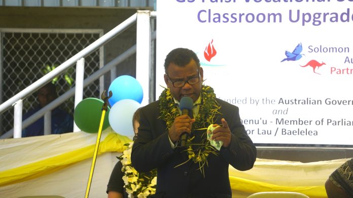 GS Faisi TVET school Project coordinator and School director, Selison Faisi
