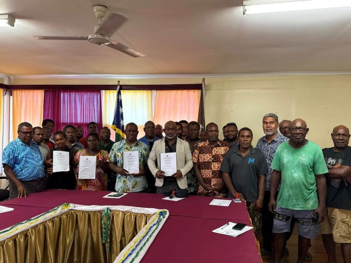 Group photo after signing ceremony-Photo credit Guadalcanal Provincial Assembly Media