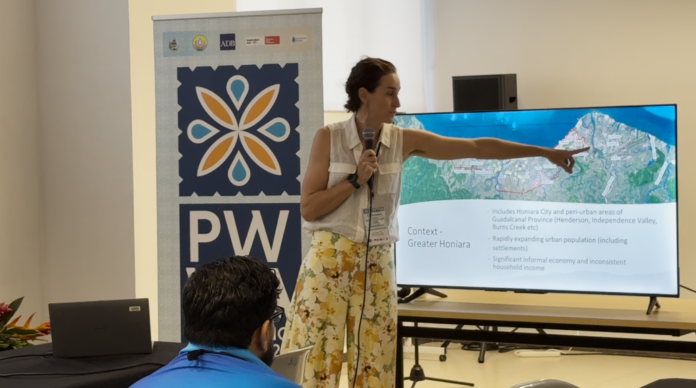 Rosie Sanderson, a sanitation expert, shed light on the critical sanitation challenges faced by Honiara