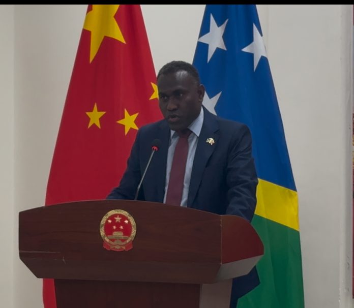 Solomon Islands Ambassador to China, H.E. Barrett Salato during the prize presentation on Tuesday