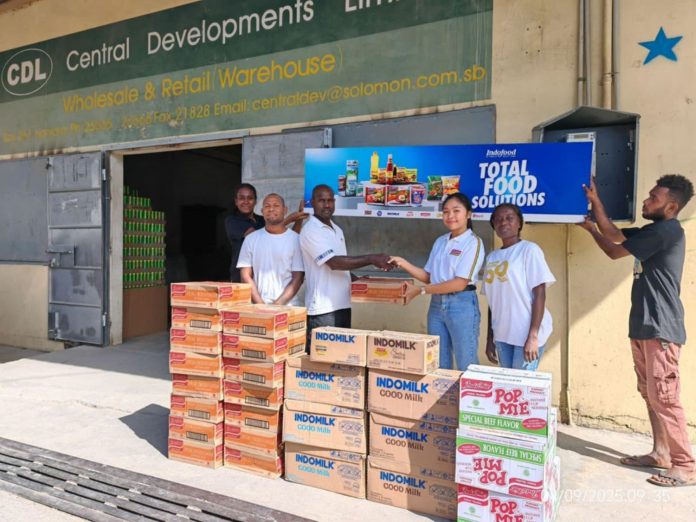 Hand over of donations of mix goods from CDL marketing manager to Bethesda Disability Training and Support Centre towards fundraising..Photo credit..Baddley Keretau