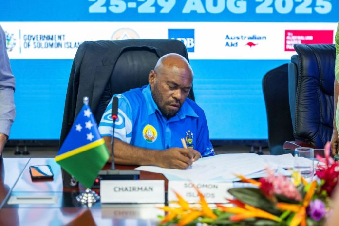 Minister for Mines, Energy and Rural Electrification, who also chaired the last week’s Pacific Water and Wastewater Regional Ministerial Forum in Honiara, Hon Derick Manuari.