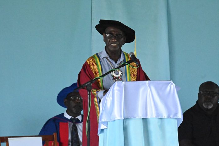 SINU Vice chancellor Transform Aqorau addressing his speach - Copy