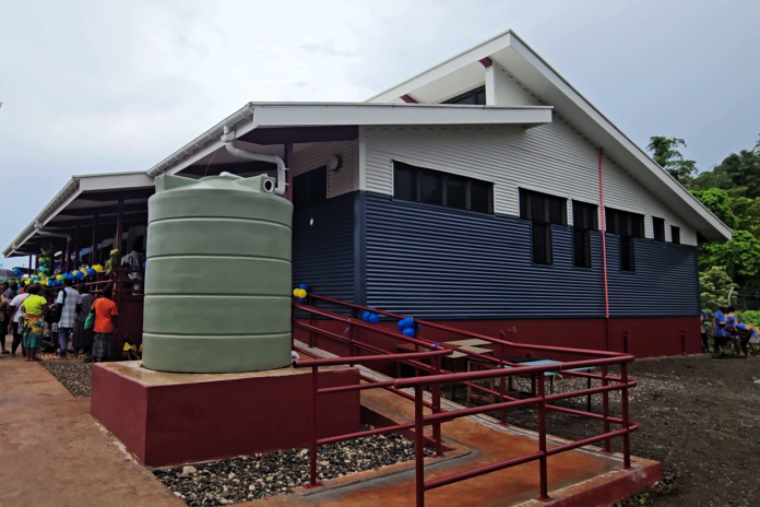 Side view of the new health facility