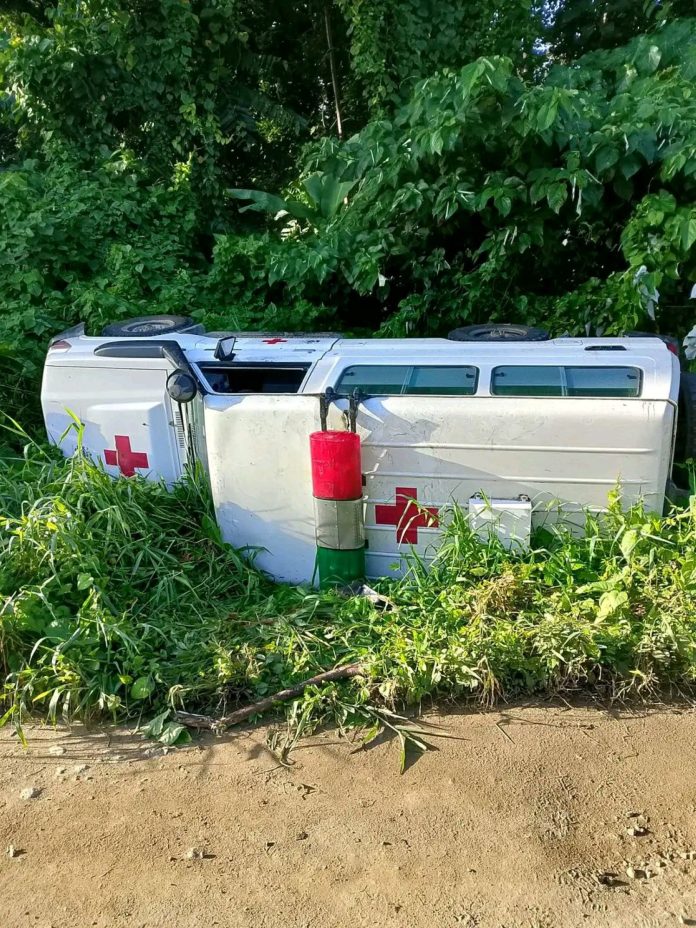 Kirakira Hospital Ambulance overturned