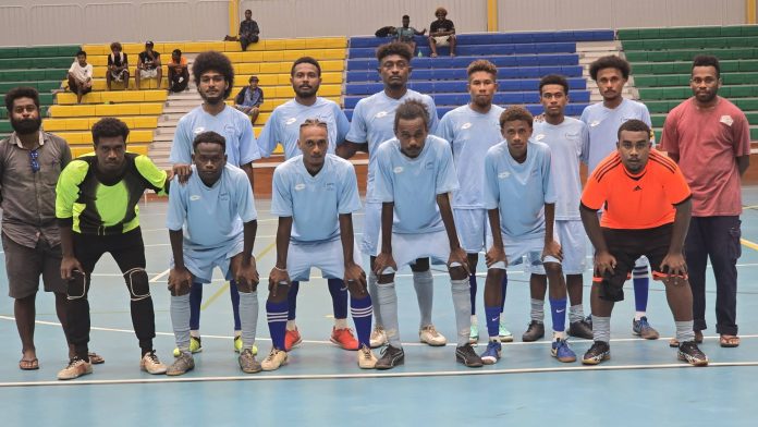 One of the participating teams in the SALT Development & Pathway Program - Bulk shop futsal championship. Photo credit-Sports and Leadership Training (SALT)