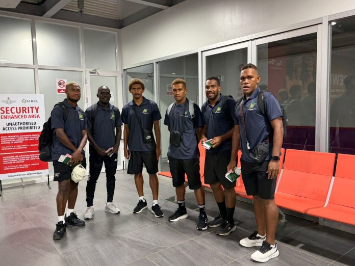 The Solomon Islands Men's national team, BONITOS members on departure at Henderson airport to Jakata Indonesia