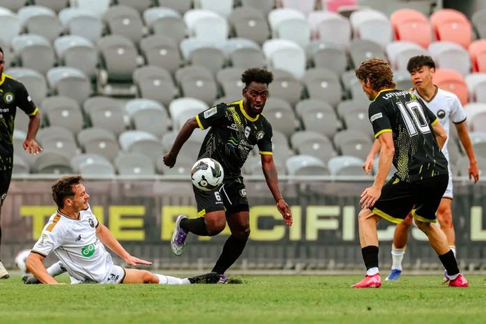 Action between Solomon Kings FC vs Southern Island United FC during their opening match of round 1 in Auckland. Photo. supplied