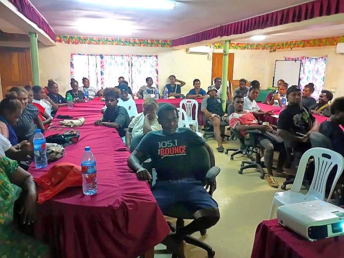 Youth participants at the training