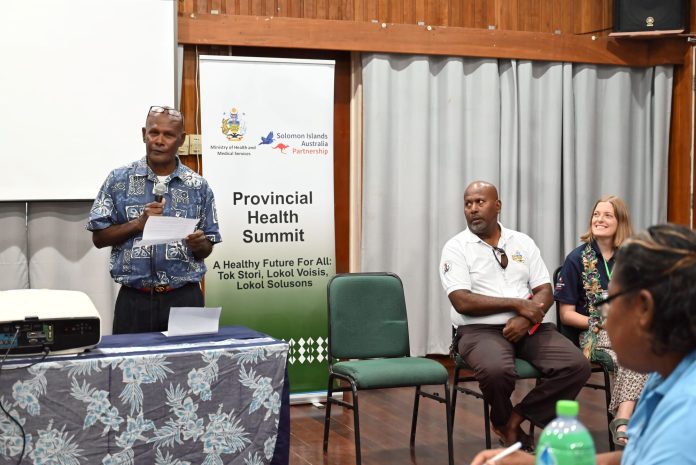 Hon. Kenneth George delivers his speech