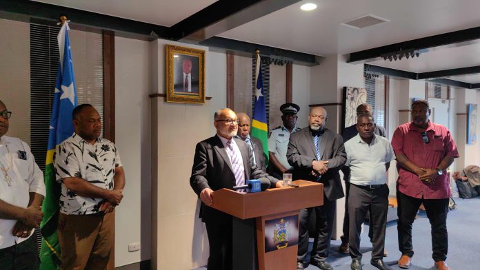 PM Wale speaking to local media following his recent official visits to Australia and New Zealand.