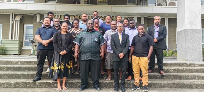A group photo of media representatives and parliamentary officials attending the consultation yesterday.
