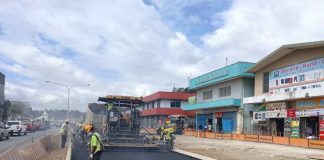 Roadwork from Hotbread to HCC near completion