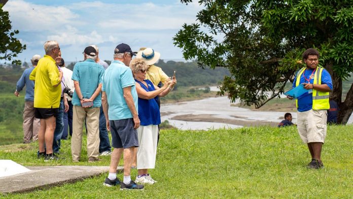 International visitors explore the historic Bloody Ridge site, Photo credit- Bloody Ridge Facebook page