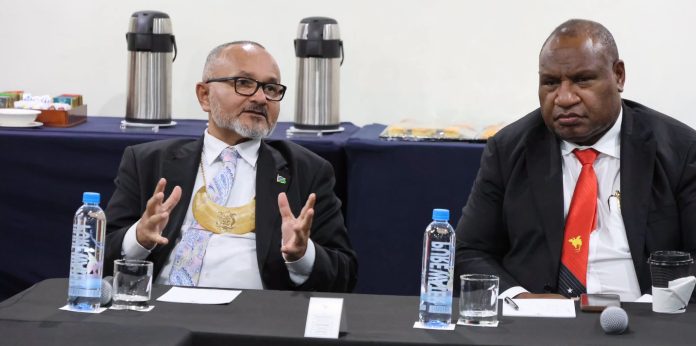 Prime Minister Mathew Wale (SI) and Prime Minister James Marape (PNG) Photo Credit PMO